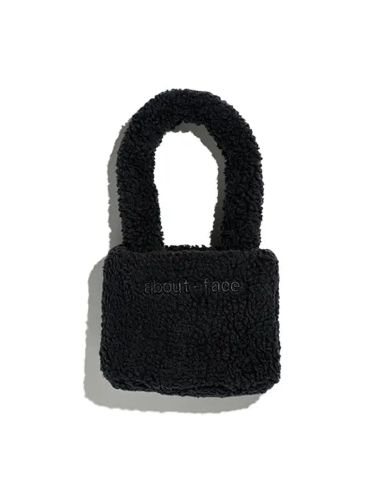 MINI FLUFFY BAG BLACK about face