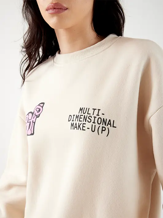 LIMITED EDITION AF CREAM CREWNECK about face