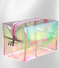 PINK IRIDESCENT COSMETIC BAG